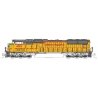 EMD SD70M w/Standard Flat Radiators - DCC -- Union Pacific 4015 (Excursion Scheme, Armour Yellow, gray, green), N, Kato USA Inc 