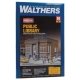 Public Library -- Kit - 8-1/2 x 6-1/2 x 4-3/4′ 21.5 x 16.5 x 12cm, HO, Walthers Cornerstone 3493