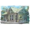 Whistle Stop Junction -- Kit - 2-1/4 x 3-1/2′ 5.6 x 8.7cm, N, Bar Mills LLC 912