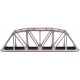 18′ Through Truss Bridge Kit w/Code 100 Track -- Silver, HO, Atlas Model Railroad Co. 889