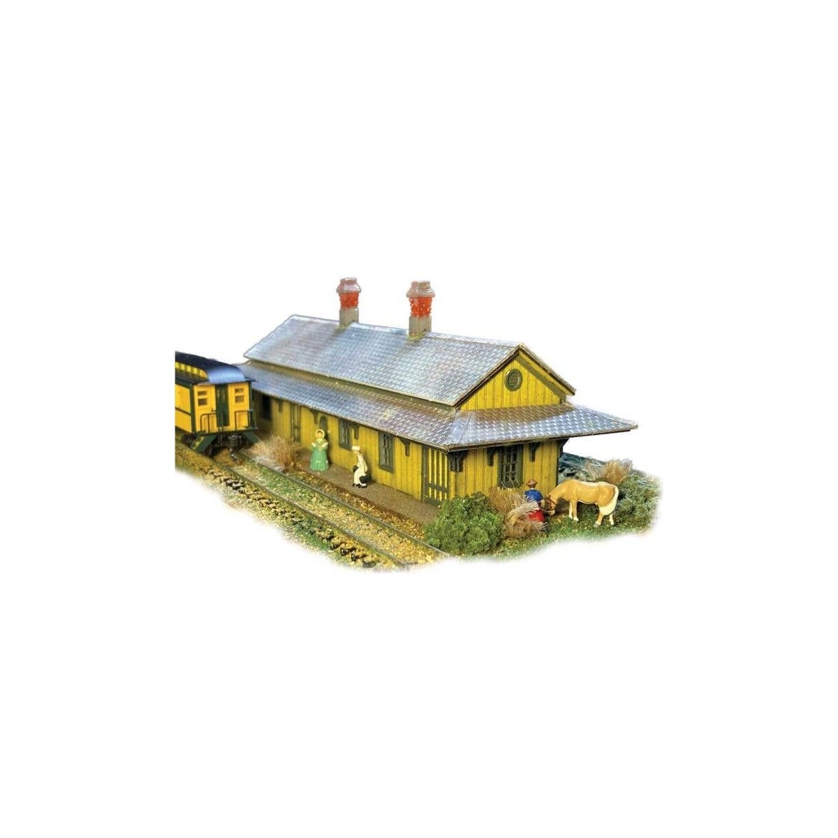 Gold City Depot -- Laser-Cut Wood Kit - 5-1/2 x 2-1/4 x 1-1/2′ 14 x 5.7 x 3.8cm, N, The N Scale Architect 10063