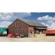 Brick Freight House -- Kit - 9-3/4 x 9-3/8 x 4-3/8′ 24.8 x 23.8 x 11.1cm, HO, Walthers Cornerstone 2954