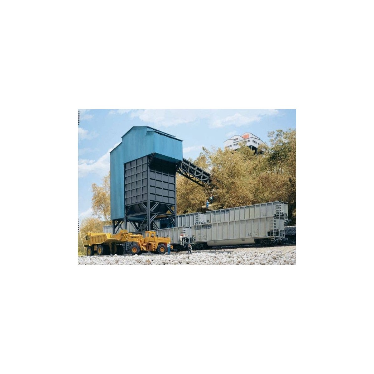 Coal Flood Loader -- Kit - 4 x 6 x 11′ 10.2 x 15.2 x 27.9cm, HO, Walthers Cornerstone 3051