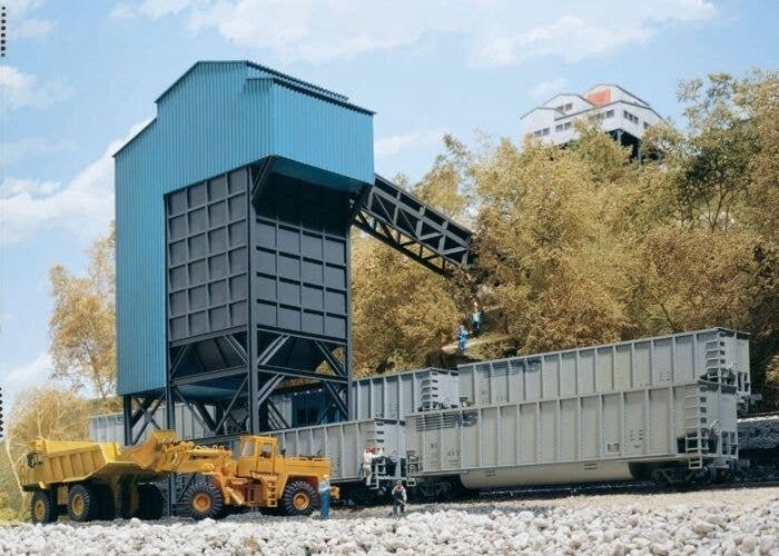 Coal Flood Loader -- Kit - 4 x 6 x 11′ 10.2 x 15.2 x 27.9cm, HO, Walthers Cornerstone 3051