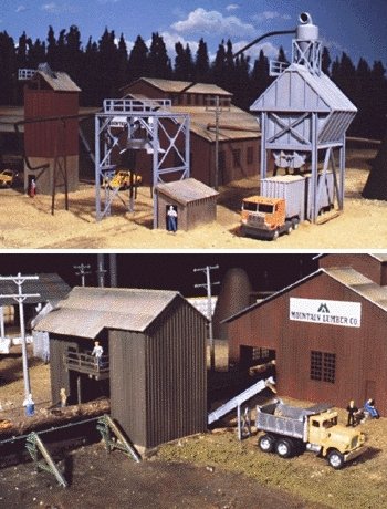 Sawmill Outbuildings -- Kit, HO, Walthers Cornerstone 3144