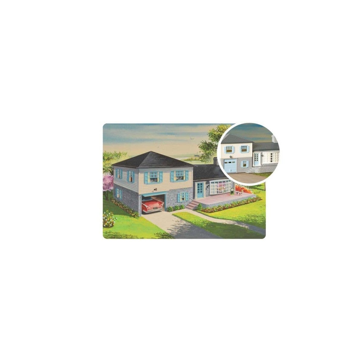 75th Anniversary Split-Level House - Plasticville U.S.A.(R) -- Kit - 75th Anniversary Packagi, O, Bachmann Industries 45633