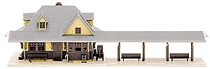 Passenger Station -- Kit - 3-1/4 x 2-1/4′ 8.25 x 5.7cm, N, Atlas Model Railroad Co. 2841