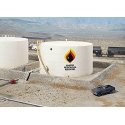 Wide Oil Storage Tank w/Berm -- Kit - Tank: 7-1/2` Diameter x 4` Tall 19.1 x 10.2cm, HO, Walthers Cornerstone 3167