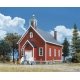 Cottage Grove School -- Kit - 7 x 3-1/2 x 5-1/2′ 17.5 x 8.7 x 14cm, HO, Walthers Cornerstone 3656