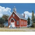 Cottage Grove School -- Kit - 7 x 3-1/2 x 5-1/2′ 17.5 x 8.7 x 14cm, HO, Walthers Cornerstone 3656