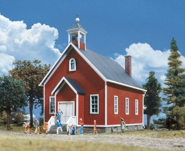 Cottage Grove School -- Kit - 7 x 3-1/2 x 5-1/2′ 17.5 x 8.7 x 14cm, HO, Walthers Cornerstone 3656