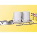 Twin Fuel Tanks w/Loading Facility -- Kit, N, Kibri 37467