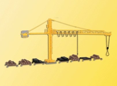 Timber Yard & Crane -- 10-1/4 x 1-3/8 x 5-5/16′ 26 x 3.5 x 13.5cm, HO, Kibri 39817