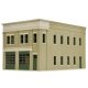 Two-Bay Fire Station -- Kit - 8 x 4-7/8 x 5-1/2′ 20.3 x 12.4 x 14cm, HO, Walthers Cornerstone 4022