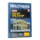 Two-Bay Fire Station -- Kit - 8 x 4-7/8 x 5-1/2′ 20.3 x 12.4 x 14cm, HO, Walthers Cornerstone 4022