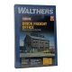 Brick Freight Office -- Kit - 8-13/16 x 9 x 6-1/8′ 22.4 x 22.9 15.6cm, HO, Walthers Cornerstone 2953