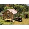 Sam`s Roadhouse w/Outhouse -- Kit - Main Building: 2-13/16 x 4-1/2` 7.1 x 11.4cm, HO, Blair Line 2003