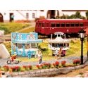 Ice Cream & Pancake Booths -- Kit, HO, Faller Gmbh 140442