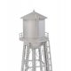 Vintage Water Tower -- Assembled - Silver - 2-3/8 x 2-3/8 x 7′ 6 x 6 x 17.7cm, N, Walthers Cornerstone 3833
