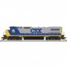 GE Dash 8-40C - Front Ditch Lights - LokSound & DCC - Master(R) -- CSX 7574 (YN2, gray, blue, yellow), N, Atlas Model Railroad C