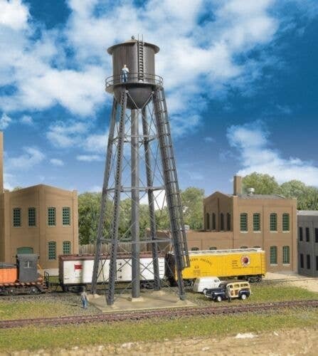 City Water Tower -- Kit - 2-3/8 x 2-3/8 x 7′ 6 x 6 x 17.7cm, N, Walthers Cornerstone 3815
