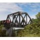 97` Subdivided Warren Truss Bridge - Single-Track -- Kit - 13-1/2 x 3-1/4 x 5-1/2` 34.2 x 8, HO, Walthers Cornerstone 4511