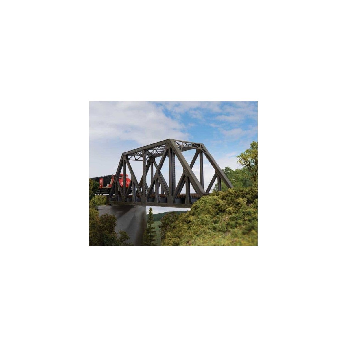 97` Subdivided Warren Truss Bridge - Single-Track -- Kit - 13-1/2 x 3-1/4 x 5-1/2` 34.2 x 8, HO, Walthers Cornerstone 4511