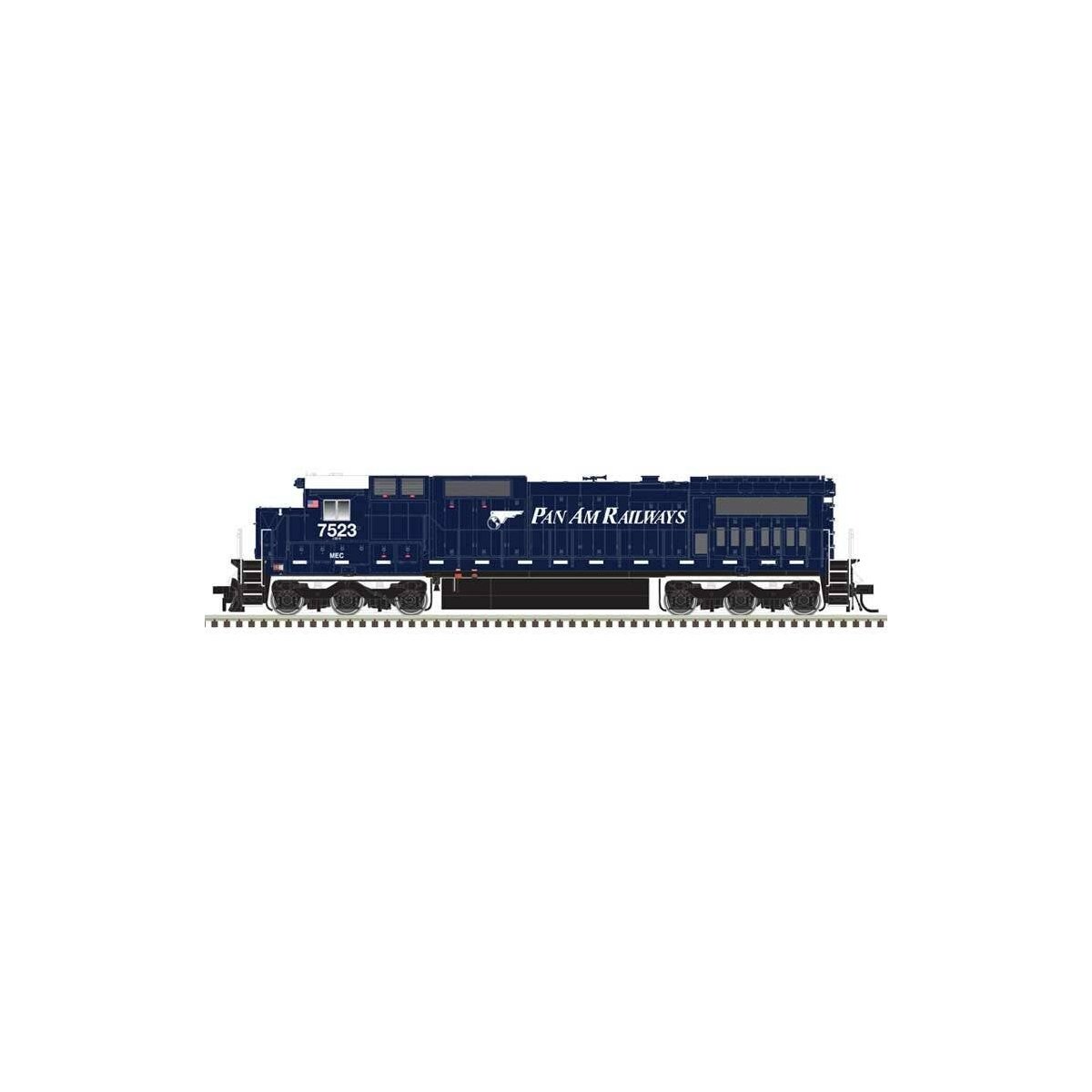 GE Dash 8-40C - Front Ditch Lights - LokSound & DCC - Master(R) -- Pan Am Railways 7534 (dark blue, black), N, Atlas Model Railr