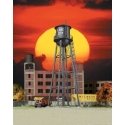 City Water Tower -- Assembled - Black - 2-3/8 x 2-3/8 x 7′ 6 x 6 x 17.8cm, N, Walthers Cornerstone 3832