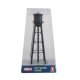 City Water Tower -- Assembled - Black - 2-3/8 x 2-3/8 x 7′ 6 x 6 x 17.8cm, N, Walthers Cornerstone 3832