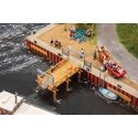 Ship Pier -- Kit - 20-7/16 x 4-5/16 x 2-5/8′ 51.9 x 11 x 6.7cm, HO, Faller Gmbh 130511