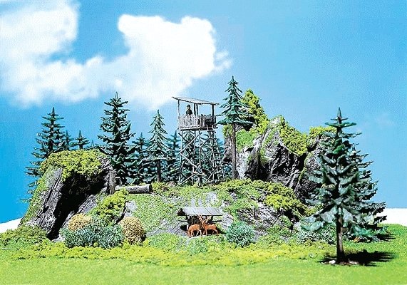 Hunter`s Lookout -- 1-9/16 x 1-3/16` 4 x 3cm, HO, Faller Gmbh 130290