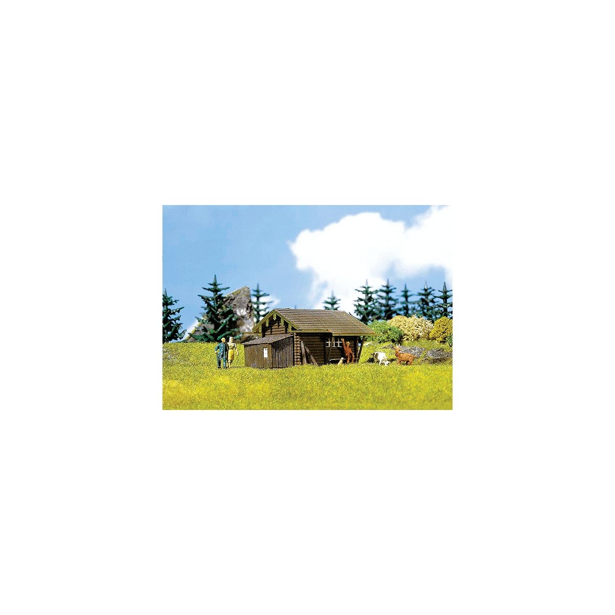 Forest Log Cabin -- 3-7/16 x 2′ 8.7 x 5.1cm, HO, Faller Gmbh 130293