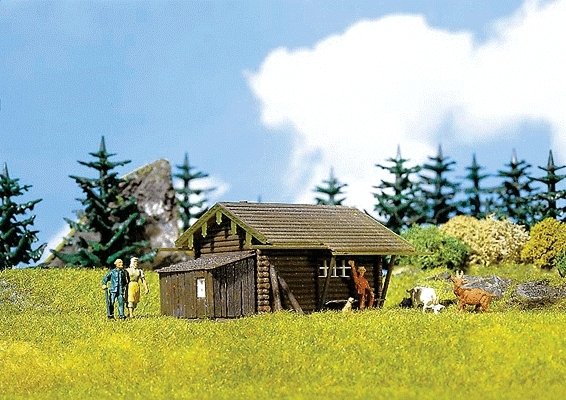 Forest Log Cabin -- 3-7/16 x 2′ 8.7 x 5.1cm, HO, Faller Gmbh 130293
