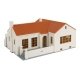 Mission-Style Bungalow House -- Kit - 4-15/16 x 5-9/16 x 2-13/16′ 12.5 x 14.1 x 7.1cm, HO, Walthers Cornerstone 3785