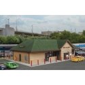 Modern Suburban Station -- Kit - 10-7/16 x 6-1/2 x 3-1/8′ 26.5 x 16.5 x 7.9cm, HO, Walthers Cornerstone 4095