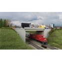 Modern Concrete Highway Overpass -- Kit - 12-15/16 x 4-3/4′ 32.9 x 12cm, HO, Walthers Cornerstone 4566