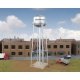 Municipal Water Tower -- Kit - 3-5/16 x 3-5/16 x 11-1/8′ 8.4 x 8.4 x 28.2cm, HO, Walthers Cornerstone 3550