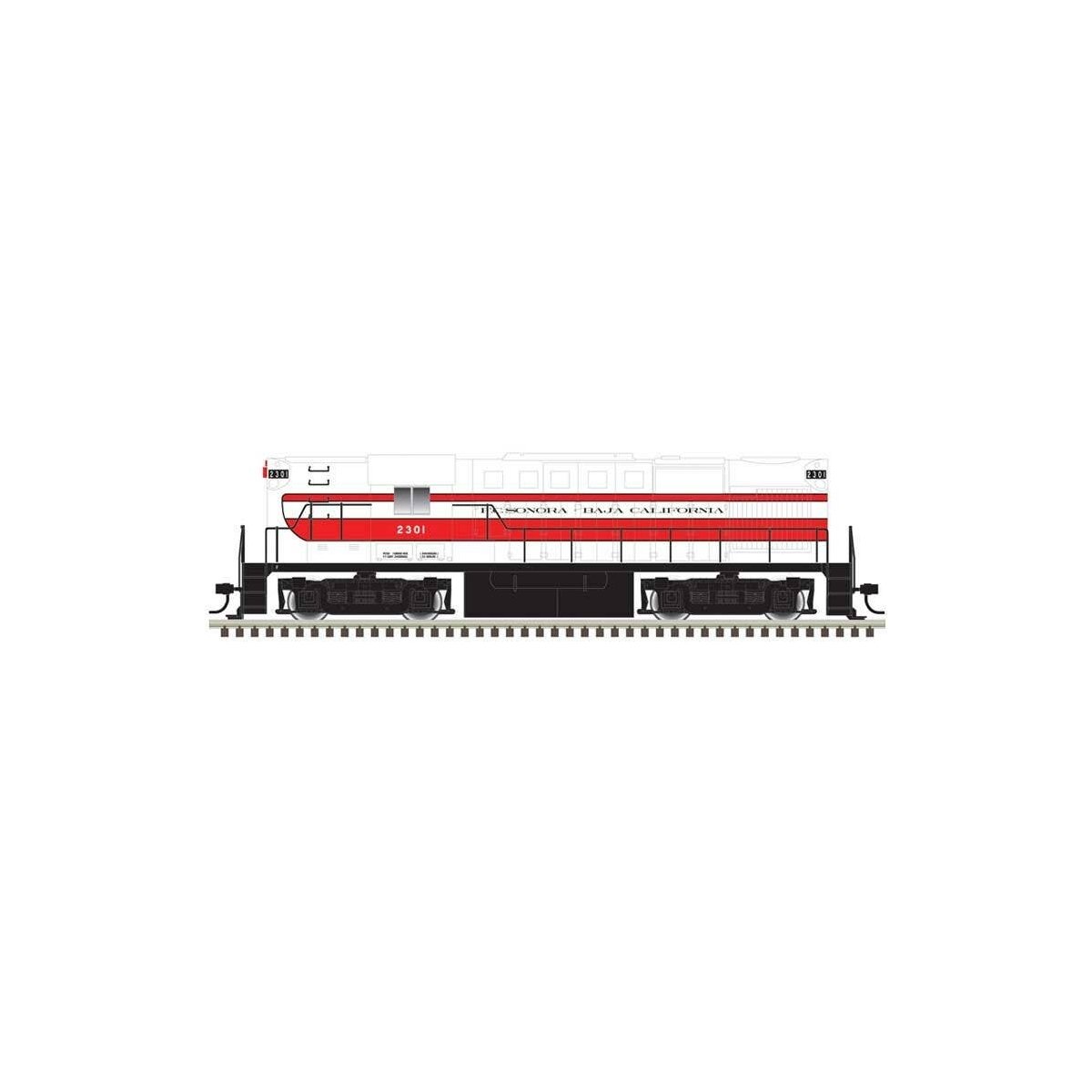 Alco RS11 - LokSound & DCC - Classic Gold -- Sonora Baja California 2301 (red, white), HO, Atlas Model Railroad Co. 10004542