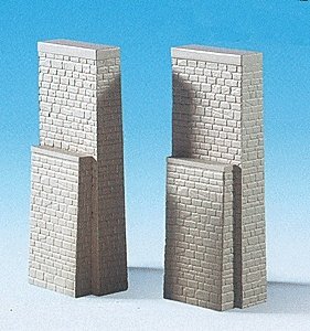 Bridge Piers pkg(2) -- 3-5/8′ 9.2cm Tall, N, Kibri 37672