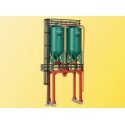 Schwarz Concrete Works Double Silos -- Kit - 3 x 1-3/8 x 6′ 7.5 x 3.5 x 15cm, HO, Kibri 39931