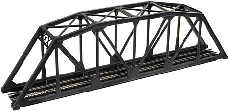 Through Truss Bridge Kit w/Code 55 Rail -- Black, N, Atlas Model Railroad Co. 2070