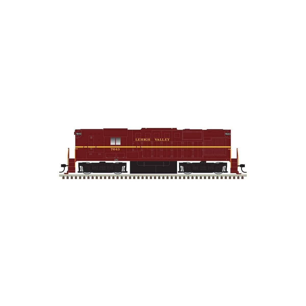 Alco RS11 - LokSound & DCC - Classic Gold -- Lehigh Valley 7643 (maroon, gold), HO, Atlas Model Railroad Co. 10004546
