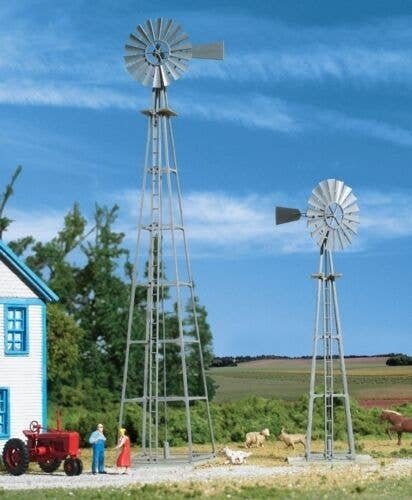 Van Dyke Farm Windmill -- Kit - 1-5/8 x 1-5/8 x 8-3/4′ 4.1 x 4.1 x 22.2cm pkg(2), HO, Walthers Cornerstone 3198