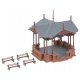 Music Pavilion Bandstand -- Kit - 3-5/16 x 3-5/16 x 2-7/8′ 8.4 x 8.4 x 7.3cm, HO, Faller Gmbh 130653