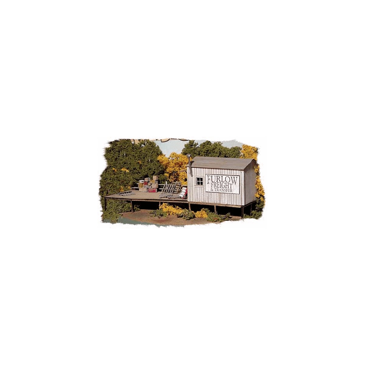 Furlow Freight & Transfer -- Laser-Cut Wood Kit - 6 x 2-1/2′ 15.2 x 6.4cm, HO, Bar Mills LLC 712