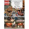 Christmas Concession Stands - Kit -- pkg(2) Includes Accessories, HO, Busch Gmbh & Co Kg 1060
