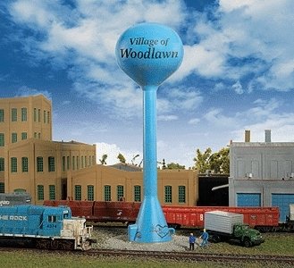 Modern Water Tower -- Kit - 1-1/4` 3.2cm Diameter x 6-1/2` 16.5cm Tall, N, Walthers Cornerstone 3814