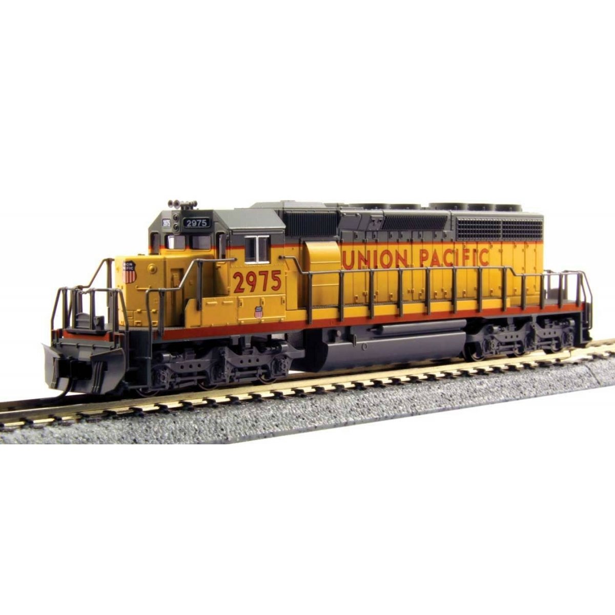 EMD SD40-2 Early Production - Standard DC -- Union Pacific 3218 (Armour Yellow, gray, red Frame Stripe, Large Lettering), N, Kat