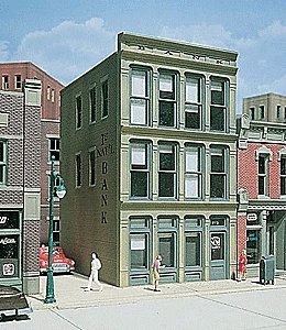 1st National Bank - Woodland Scenics DPM Landmark Structures(R) -- Kit - 3 x 4-1/2′ , HO, Design Preservation Models 11800